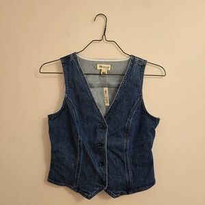 Madewell Dark Blue Denim Women's Vest